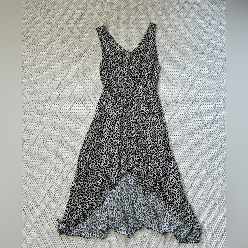 Chic Soul High-low Leopard Print Sleeveless Dress